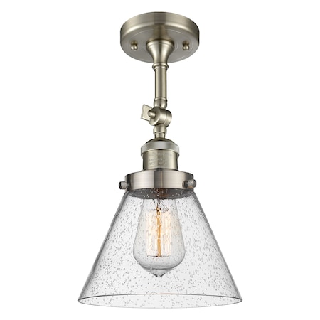 Innovations Lighting One Light Vintage Dimmable Led Semi-Flush Mount 201F-SN-G44-LED